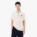 Camiseta Polo de Modelagem Clássica com Distintivo — Fabricada na França Lacoste Masculina BRANCO