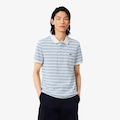 Opção de cor AZUL de Camiseta Polo em Petit Piqué Listrada Classic Fit Lacoste Masculina
