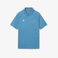 Camiseta Polo Lacoste de Algodão com Detalhe Rendado Modelagem reta Masculina AZUL