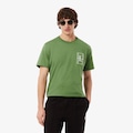 Camiseta de Malha Pesada Bordada Lacoste Masculina VERDE