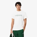 Camiseta Esportiva Ultra Dry com Estampa Gráfica Lacoste Masculina BRANCO/VERDE