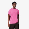 Camiseta de Tênis Ultra Dry Stretch Jacquard Lacoste Masculina ROSA