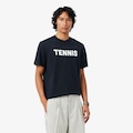 Camiseta de Algodão Estampada Lacoste Masculina PRETO