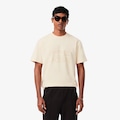 Camiseta de Algodão Estampada Lacoste Masculina BEGE