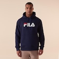 Blusão Moletom Com Capuz Fila Comfort Letter III Masculino AZUL ESCURO