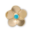 Jibbitz™ Crocs Emblema de Flor Dourada BRANCO