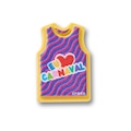 Jibbitz™ Crocs Camisa de Carnaval BRANCO