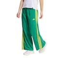 Calça Adidas Paraquedas Três Listras Woven Feminina VERDE/AMARELO