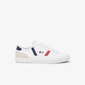 Tênis Sideline Pro em couro tricolor Lacoste Masculino BRANCO/AZUL ESC