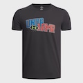 Camiseta Sportstyle Under Armour Overlay - Infantil PRETO