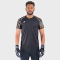 Camisa Poker Goleiro Manga Curta Sublimada Sentinela - Masculino PRETO