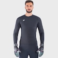 Camisa Poker Goleiro Térmica Skin com Espuma Block Masculino PRETO