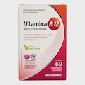 Suplemento B12 Metilcobalamina Mastigáveis (60 Comp) Maxinutri Sabor Vegan Frutas vermelhas VERMELHO