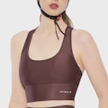 Top Di Paula Mirela Fitness Feminino MARROM ESCURO