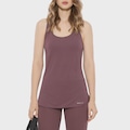 Camiseta Regata Di Paula Dry Esportiva Basica Feminina MARROM ESCURO