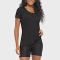 Blusa Di Paula Manga Esportiva Feminina PRETO