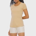 Blusa Di Paula Manga Esportiva Feminina BEGE