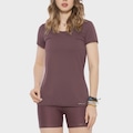 Blusa Di Paula Manga Esportiva Feminina MARROM ESCURO