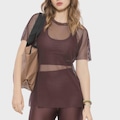 Blusa Di Paula Alba Training Feminina MARROM ESCURO