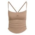 Top Cropped adidas by Stella McCartney Studio Spaghetti Feminino MARROM