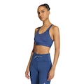 Top adidas Esportivo Suporte Alto Optime Essentials Workout Feminino AZUL