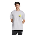 Camiseta adidas Lounge Still Life Lemons Masculina CINZA CLARO