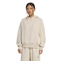 Blusão com Capuz adidas Soft Lux Fecho Zíper Feminino BEGE