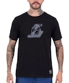 Camiseta Nba Los Angeles Lakers Spray - Masculina PRETO