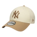 Boné Masculino New Era Colour Block 940 New York Yankees Aba Curva BEGE