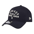 Boné Masculino New Era 940A-Frame Heritage New York Yankees Aba Curva AZUL ESCURO