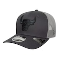 Boné Masculino New Era Tonal 970SS Chicago Bulls Aba Curva CINZA