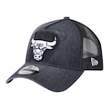 Boné Masculino New Era 940AF Trucker Wshd Chicago Bulls Aba Curva PRETO