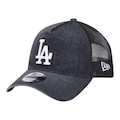 Boné Masculino New Era 940AF Trucker Wshd Los Angeles Dodgers Aba Curva PRETO