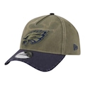 Boné Masculino New Era 940A-Frame New Olive Philadelphia Eagles Aba Curva VERDE