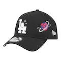 Boné Masculino New Era 940 A-Frame Los Angeles Dodgers Planets Aba Curva PRETO