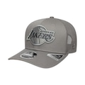 Boné Masculino New Era Tonal 970SS Los Angeles Lakers Aba Curva CINZA