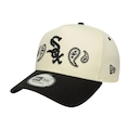 Boné Masculino New Era 940EF Paisley Chicago White Sox Aba Curva BRANCO