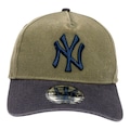 Boné Masculino New Era 940 A-Frame New York Yankees New Olive Aba Curva VERDE