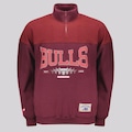 Blusão Moletom Unissex Chicago Bulls NBA VERMELHO/VINHO