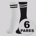 Kit de 6 Meias Cano Alto Lupo Sport Unissex PRETO