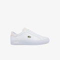 Tênis Powercourt de Couro Lacoste Masculino BRANCO