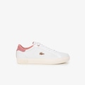 Tênis de couro PowerCourt Lacoste Feminino BRANCO/ROSA