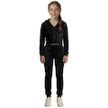 Conjunto Moletom Infantil Roupas Térmicas Inverno Plush Peluciado Capuz Veluna PRETO
