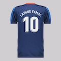 Camisa do Barcelona 10 Lamine Yamal Infantil AZUL ESCURO