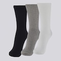 Kit 3 Pares de Meia Cano Longo Lupo Sport Walk Masculino BRANCO