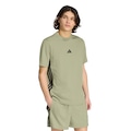 Camiseta adidas Jersey 3-Stripes Essentials Masculina VERDE ESC/MARROM CLA