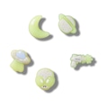 Kit Jibbitz™ Crocs Espaço Brilham no Escuro Pack com 5 Peças BRANCO