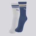 Kit 2 Pares de Meia Cano Longo Puma Masculino BRANCO