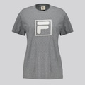 Camiseta Feminina Fila Comfort F-Box Graphic CINZA