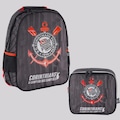 Kit Infantil Mochila e Lancheira Corinthians FutFanatics CINZA
